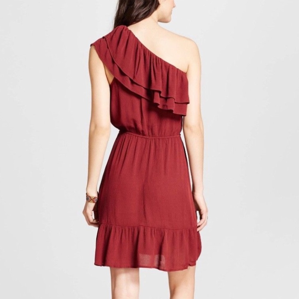 One Shoulder Ruffle Dress - Picture 3 of 3